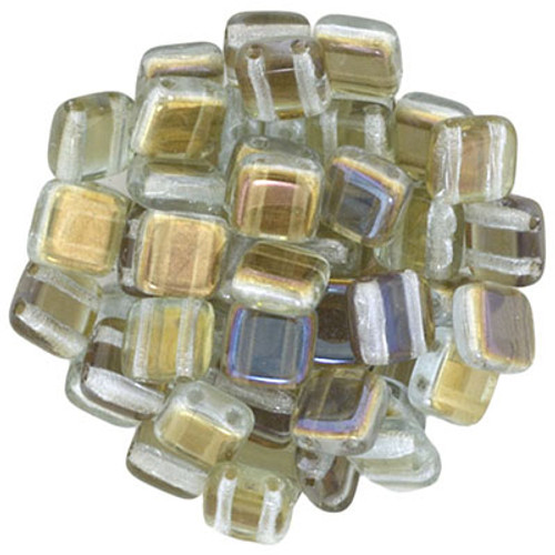 CzechMates 2-Hole Square Tile - #W2021 Twilight Alexandrite