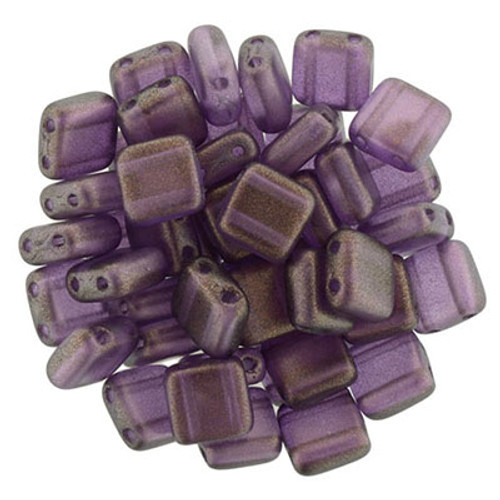 CzechMates 2-Hole Square Tile - #29261 Halo Regal
