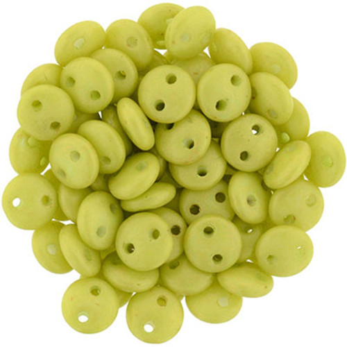 CzechMates 2-Hole Lentil - #PS1010 Pacifica Honeydew