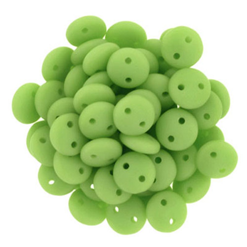 CzechMates 2-Hole Lentil - #M53200 Honeydew Matte