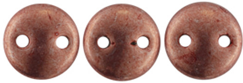 CzechMates 2-Hole Lentil - #08A02 ColorTrends: Sueded Gold - Lantana