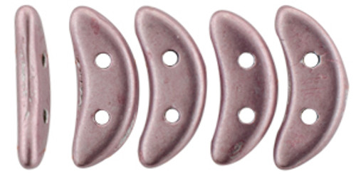 CzechMates 2-Hole Crescent - #08A10 ColorTrends: Sueded Gold - Blackened Pearl