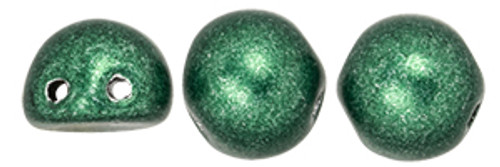 CzechMates 2-Hole Cabochon - #06B05 ColorTrends: Saturated Metallic Martini Olive