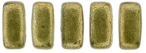 CzechMates 2-Hole Brick - #04B08 ColorTrends: Saturated Metallic Golden Lime CzechMates 2-Hole Brick - #04B08 ColorTrends: Saturated Metallic Golden Lime