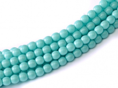2mm Czech Glass Pearls - Turquoise