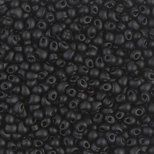 2.8mm Drop Bead - #401F Black Opaque Matte