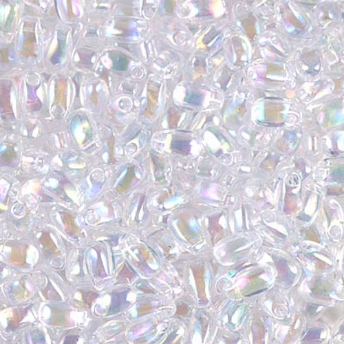 Long Drop Bead - #0265 Pale Pink Transparent Rainbow