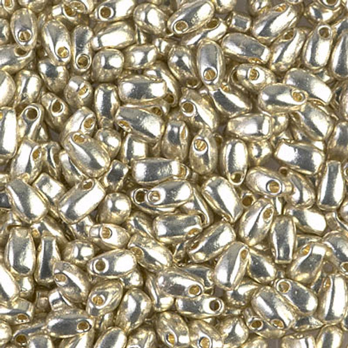 Long Drop Bead - #4201 Duracoat Silver Galvanized