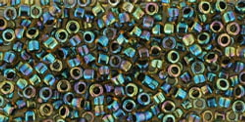 Toho Treasures 11/0 - #0245 Jonquil / Jet Inside Color Lined Toho Treasures 11/0 - #0245 Jonquil / Jet Inside Color Lined
