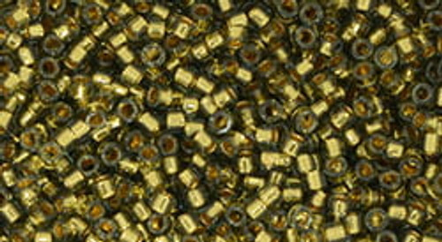 Toho Treasures 11/0 - #0758 Grey Inside Gold Lined