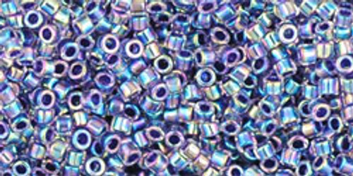 Toho Treasures 11/0 - #0776 Aqua Rainbow / Purple Inside Color Lined