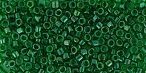 Toho Treasures 11/0 - #0796 Clear / Dark Emerald Inside Color Lined Toho Treasures 11/0 - #0796 Clear / Dark Emerald Inside Color Lined