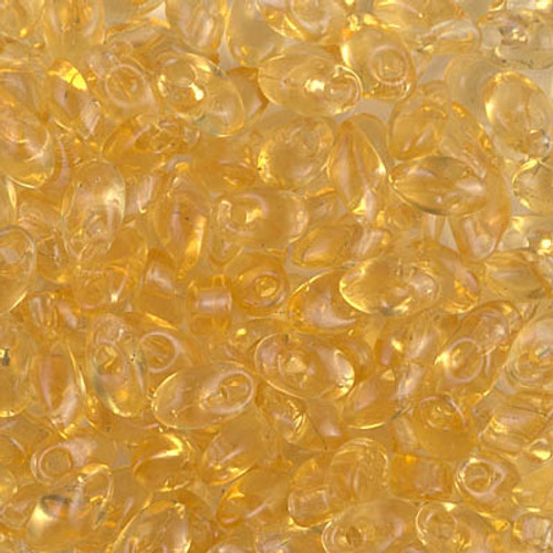 Long Magatamas - #132 Light Topaz Transparent