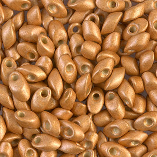 Long Magatamas - #4203F Duracoat Yellow Gold Galvanized Matte