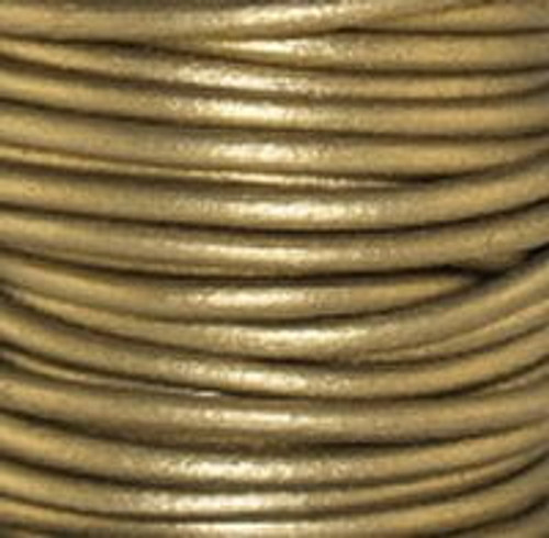 Round Leather Cord, 1.5mm: Metallic Tota