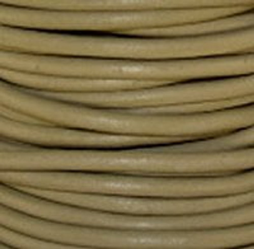 Round Leather Cord, 2.0mm: Beach