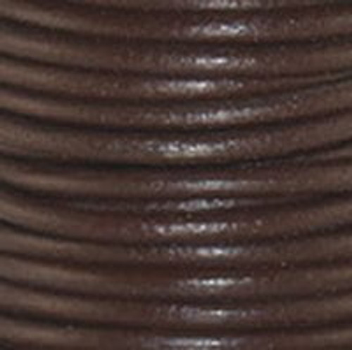 Round Leather Cord, 2.0mm: Chocolate