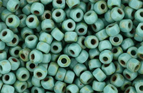 Matubo 6/0 3-Cut - Turquoise Opaque Picasso
