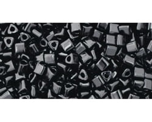 11/0 Triangle Bead - #0049 Jet Opaque