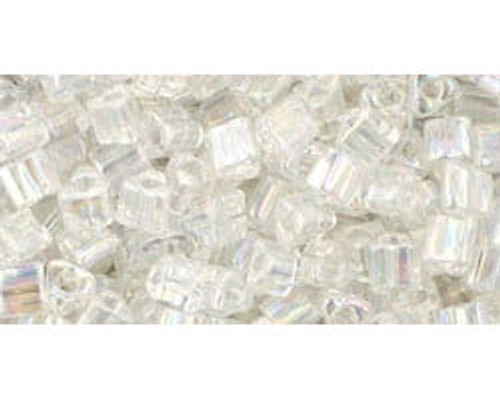 8/0 Triangle - #0161 Crystal Transparent Rainbow