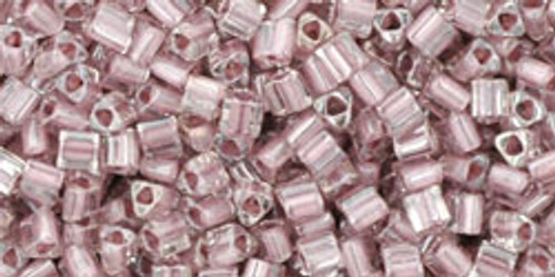 11/0 Triangle Bead - #0353 Clear / Lavender Inside Color Lined