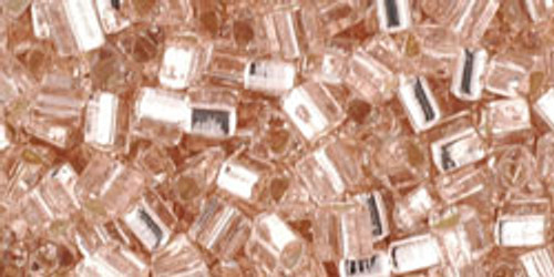 8/0 Triangle - #0031 Rosaline Transparent Silver Lined