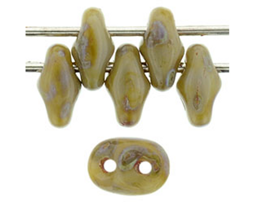 SuperDuo Bead - #T43020 Ashen Gray Picasso