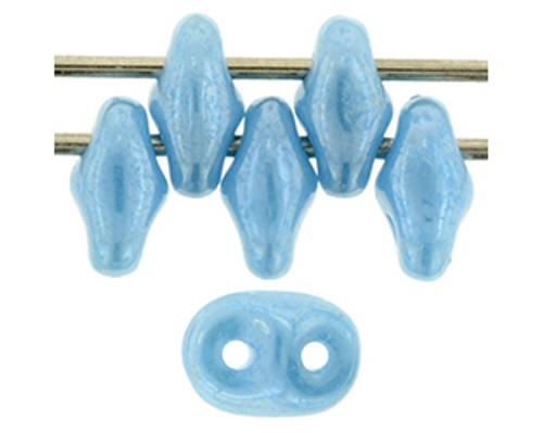 SuperDuo Bead - #L6303 Baby Blue Opaque Luster