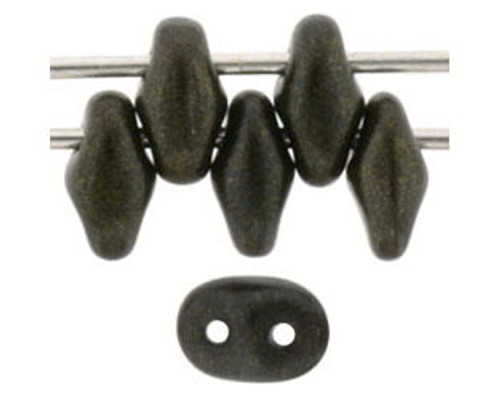 SuperDuo Bead - #79082 Metallic Suede - Dark Green