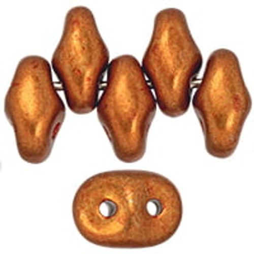 SuperDuo Bead - #06B06 Saturated Metallic Russet Orange