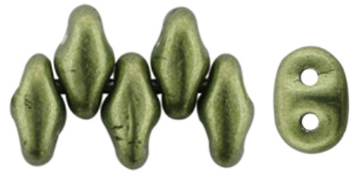 SuperDuo Bead - #08A06 ColorTrends: Sueded Gold - Fern