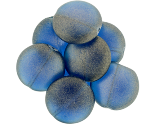 Cushion Round 14mm - #MSG6008 Sueded Gold Capri Blue