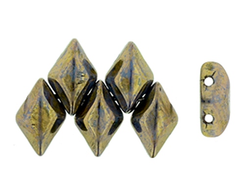 GemDuo - Blue Turquoise - Bronze Picasso