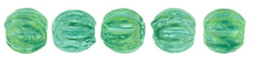 3mm Melon Shaped - Atlantis Green Rainbow Luster (100pcs)