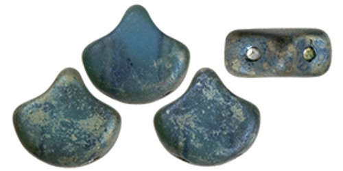 Ginkgo Leaf Bead - Sapphire - Rembrandt Matte