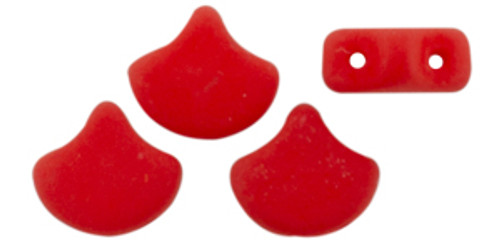Ginkgo Leaf Bead - Saturated Coral