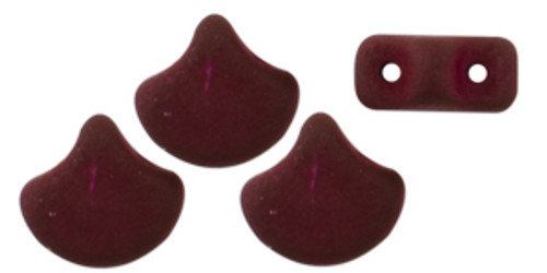 Ginkgo Leaf Bead - Saturated Maroon
