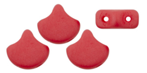 Ginkgo Leaf Bead - Saturated Rouge