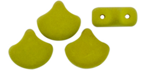 Ginkgo Leaf Bead - Saturated Chartreuse