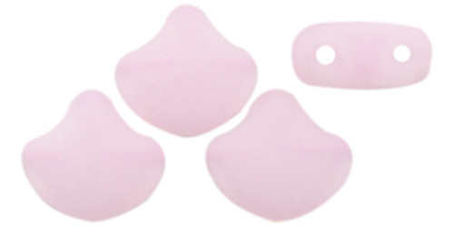 Ginkgo Leaf Bead - Milky Soft Rosaline