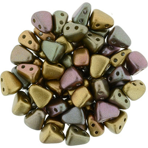 Matubo 2-Hole Nib-Bit - #K0164 Bronze Metallic Rainbow Matte