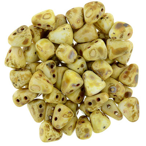 Matubo 2-Hole Nib-Bit - #T0300 White Opaque Picasso