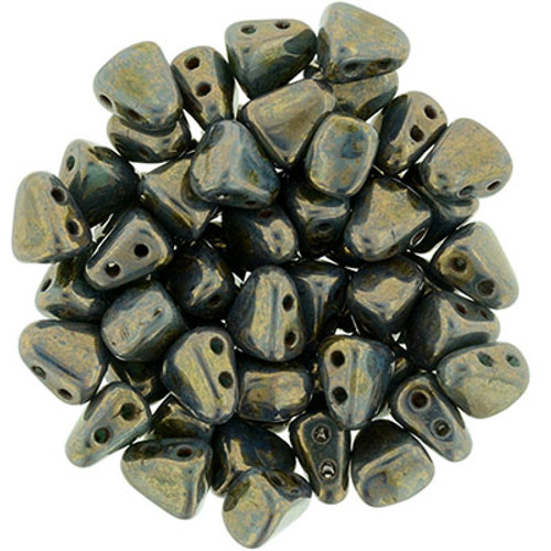 Matubo 2-Hole Nib-Bit - #BT6313 Turquoise Bronze Picasso