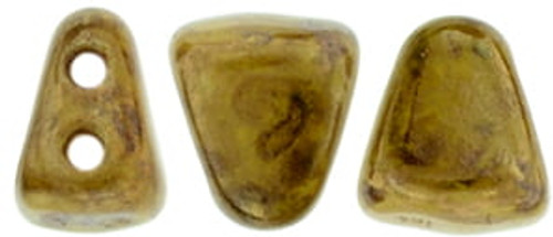 Matubo 2-Hole Nib-Bit - #BT8312 Yellow Opaque Bronze Picasso