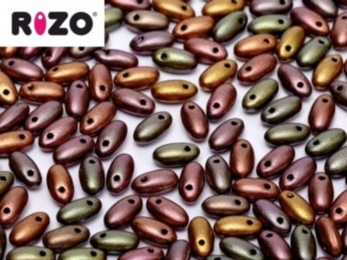 Rizo Beads - #01640 Purple Iris Gold