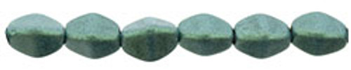 5x3mm Pinch Beads - #79051 Metallic Suede Light Green
