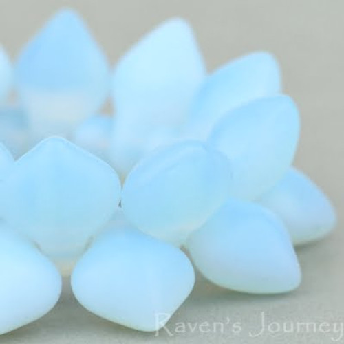 Spades (11x8mm) - Lilac Purple Opaline Matte