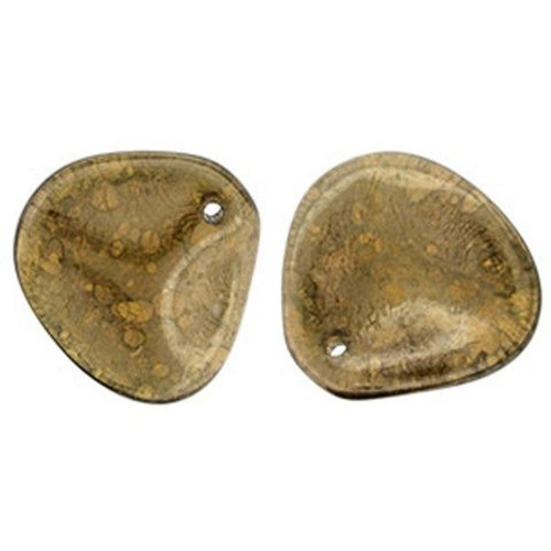 Rose Petals 14mm - Smoky Topaz Moon Dust Rose Petals 14mm - Smoky Topaz Moon Dust