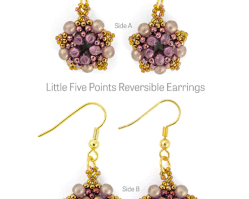 Little 5 Points Earrings by Goff: Starman's Trendsetter Pattern