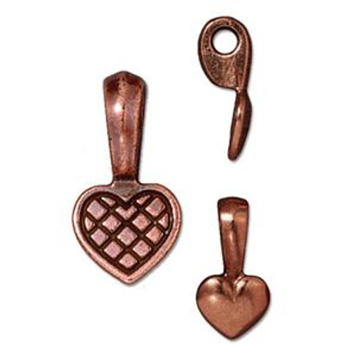 Bail: Heart Glue Pad by TierraCast | Pk of 2